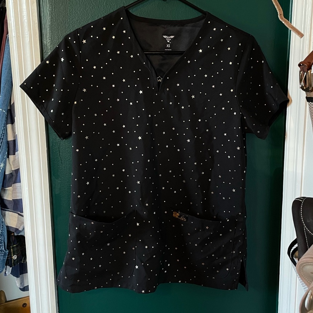 Celestial Star Zodiac Pediatrics Scrub Top Nurse peds hospital peds
